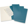 Блокнот MOLESKINE Cahier Journal Large, нелинованный, голубой, 3 шт. CH018B44